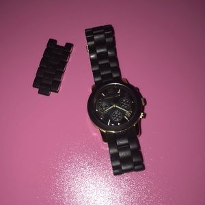 Black rubber Michael Kors watch